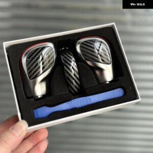 クロームマットレザー シフト ノブギアサイドカバー エンブレム VW ゴルフ 6 7 R GTI パサート B7 B8 CC R20 ジェッタ MK6