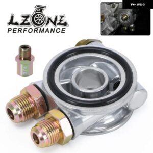 オイルクーラー フィルター サンドイッチプレートサーモスタット アダプター 3/4インチ 16-UNF AN10 フィッティング付きオイルサンドイッチ アダプター