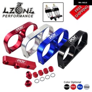 ツイン燃料ポンプ ブラケット ビレット アルミ アセンブリ アウトレット マニホールド ブラック 044 燃料ポンプ 用 ロゴなし