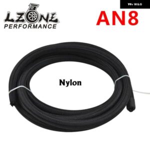 8 AN PROS LITE ブラック レーシング ホース 燃料オイル ライン 350 PSI 5メートル JR7313