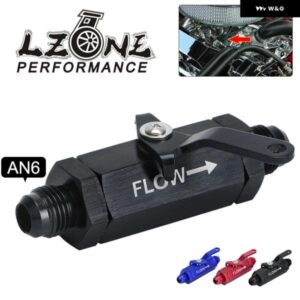 LZONE-AN6 AN8 AN10 アルミインライン燃料 フィルター シャットオフバルブ カットオフケーブル レバー 付き 1個 JR-FSV06