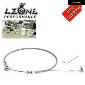 44インチ スロットル ケーブル 24インチ ステンレス 編組 ハウジング キャブレター 付き EFI アプリケーション 自動車 ペダル アクセル コントロール ライン