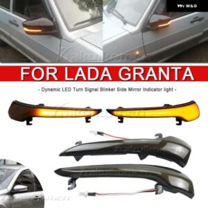 1ペア ダイナミック LED ウィンカーウインカーサイド ミラー インジケータライト LADA グランタ 2191 LADA VAZ 2114 LADA VAZ 2115