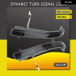 2X LADA PRIORA 2170 LADA 2110-2112 サイド ミラー ランプ LED ダイナミックウィンカー ライトウインカーインジケータフラッシャー