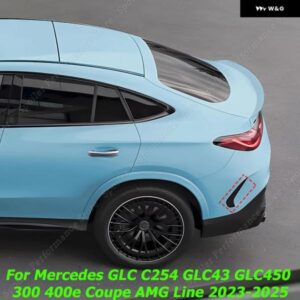 リア バンパー エアロフリック トリム メルセデス GLC C254 GLC43 GLC450 300 400E クーペ AMG ライン 2023-2025 カーボンルック/グロスブラック