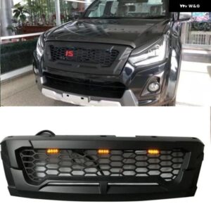 マットブラックフロント レーシンググリル グリル フロント バンパー マスクカバー フィット DMAX D-MAX 2016-2018 2012-2015 グリル 自動車 外装 カバー