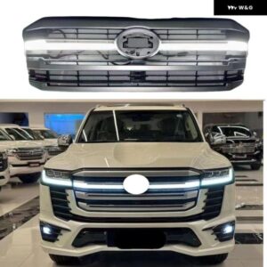 自動グリル フロント レーシンググリル ランド クルーザー LC300 2023 2024 2025 ABS グリル LED オートアクセサリー