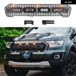 フロント レーシンググリル メッシュマスク バンパー カバー レンジャー T8 XL XLT XLS WILDTRACK ラリアット 2015-2018-21 車用