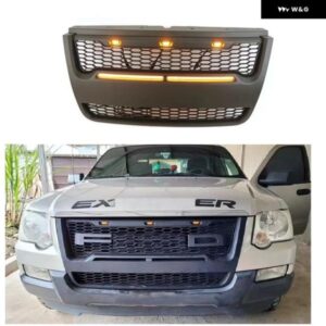 フロント レーシンググリル エクスプローラー 39022 LED ABS グリル メッシュマスクカバー 自動