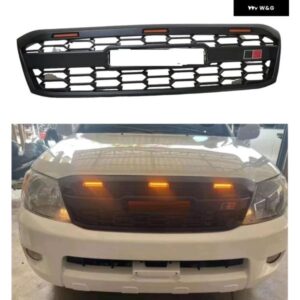 フロント レーシンググリル ハイラックス VIGO 2006-2011 2012-2014 ABS フロントグリル 外装 オートアクセサリー 2007 2008 2009 2010 VIGO