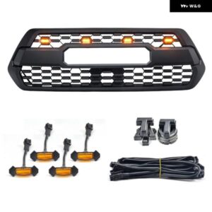 タコマ用にフロントグリル タコマ 2016-21 フロント レーシンググリル メッシュ バンパー グリル カバー グリル