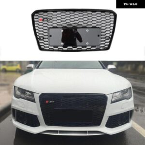 A7 用 レーシンググリル A7 S7 2009-15 ABS 自動フロントグリル フロント バンパー メッシュカバー グリル