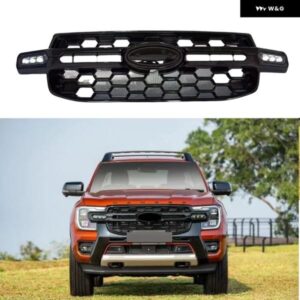 自動フロントグリル レンジャー T9 WILDTRACK 2024 2025 ピックアップ車 ABS グリル DRL LED カーアクセサリー