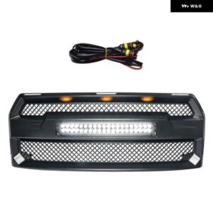 F150 グリル 用に F-150 2015 2016 2017 LED ライトフロント バンパー グリル メッシュカバー フロントグリル レーシンググリル