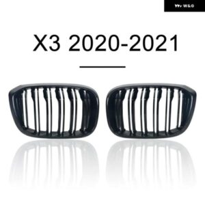 X3 用 レーシンググリル X3 2020 2021 フロントグロスブラックフロントセンターキドニーグリル フロント バンパー グリル アッパーフロントグリル