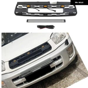 ホワイト/ アンバー LED フロントグリル RAV4 36982 レーシンググリル メッシュマスクカバー フロント バンパー 自動車 ACCESSOIES