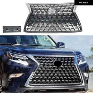 新スタイル GX460 2016-2021 フロントアッパーグリル クロームブラック GX460 レーシンググリル グリル メッシュ バンパー カバー ラジエーター グリル