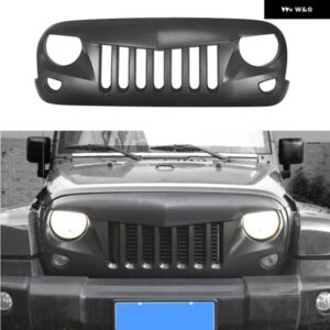 JK TJ フロントグリル ラングラー TJ JK JKU 1997-2017 フロント レーシンググリル アッパー バンパー グリル メッシュカバー グリル