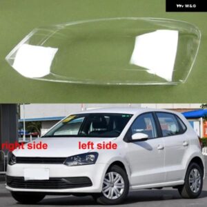 VW ポロ 2014-18 フロント ヘッドライト シェルク リア ヘッドランプ カバー レンズ プレキシガラス