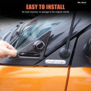 スマートフォーツー用 2009-15 ABS 黒車ピラー アンテナ パネル カバー トリム ステッカー カーアクセサリー