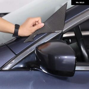 インフィニティ G25 G35 G37 2007-2013 ソフトカーボンバック ミラー サイドトライアングルカバー ステッカー カーアクセサリー