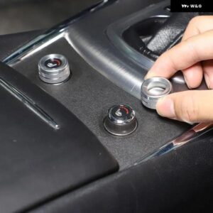 インフィニティ G25 G27 G37 2007-2013 合金 カーシート加熱ノブリングカバー トリム ステッカー カーアクセサリー