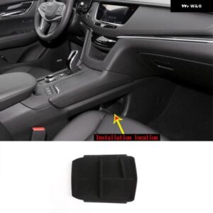 キャデラック XT5 2016-2023 XT6 2020-23 ABS 植毛カーセンター コンソール アンダー オーガナイザー 収納 ボックス 収納 トレイカーアクセサリー