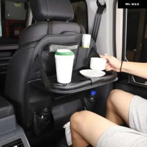 カーシートバック オーガナイザー 自動リア 収納 袋 折りたたみ テーブルトレイタ ブレット ホルダー ティッシュ ボックス カーアクセサリー