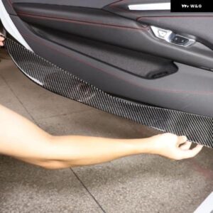 コルベット C8 スティングレイ Z51 Z06 2020-2023 ソフトカーボン車内側ドア抗キック パネル 飾る インテリア カーアクセサリー
