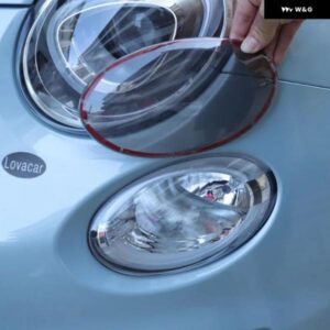 フィアット 500 2016-2024 ABS アンバー ハイビームランプ 装飾 カバー カーアクセサリー