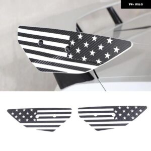 オート スタイリング 外装 アクセサリーリア三角窓 装飾 ステッカー キット アメリカ国旗パターン フィット コルベット C8