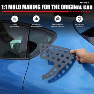 ハニカムスタイル フロントリアウィンドウ三角プレート トリム セアトレオン MK2 2008-2012 合金 プロテクター カバー アクセサリー