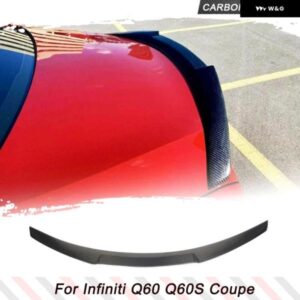 カーボンリア トランク レーシング スポイラー インフィニティ Q60 Q60S クーペ 2016-2023 リア トランク スポイラー トランク リッドハイキックウイン
