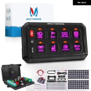 8 ギャング LED スイッチ パネル オンオフ 制御 リレー システム バックグラウンドライト電子リレー システム トラック キャラバンボート用