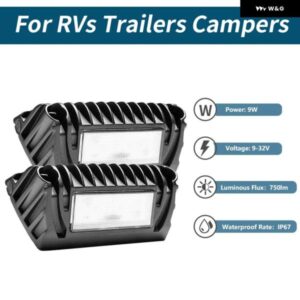 2個 RV エクステリア LED ポーチユーティリティライト 12V 750 ルーメンオーニングライト交換用ライト RV トレーラーキャンピングカー用