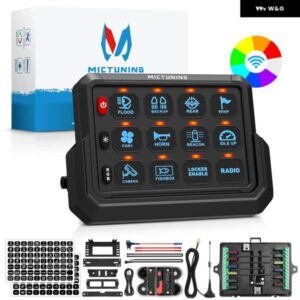 12V 24V スイッチ パネル 12 ギャングスイッチ パネル ワイヤレスコードレス RGB色明るさ車オフロード トラック SUV RV