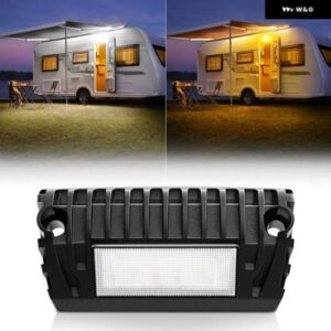 RV エクステリア LED ポーチライト ホワイト アンバー ユーティリティライト 750 ルーメン RV トレーラー キャンピングカー用交換用ライト