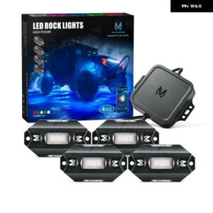 RGBW LED ロックライト BLUETOOTH コントローラー タイミング機能 音楽モード付き - C1 4PODS マルチカラー ネオン LED ライトキット