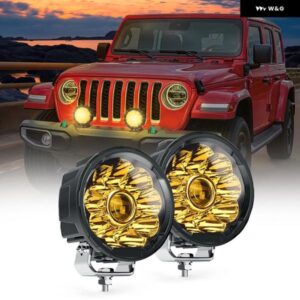 5インチ 40W LED フォグランプ アンバー LED ポッド ワークライト オフロード ドライビングライト イエロー フォグランプ 防水 トラック ATV 用