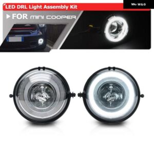 OEM # 63172751295 63122338554 ミニクーパー R55 R56 R57 R58 R59 R60 LED 車フロント DRL ハローリング デイタイム ランニングライト