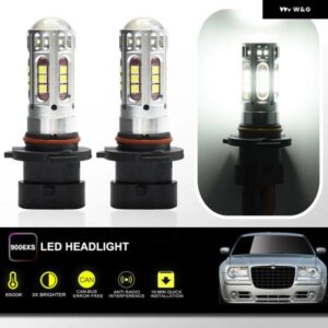 2X クライスラー 300 300C 300M LHS PT クルーザー コンコーダー 9006XS HB4A LED ロービーム ヘッドライト 交換用 電球 CANBUS 6500K ホワイト