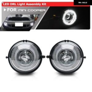 DRL ハロー LED バンパー フォグランプ ミニクーパー R56 クーペ R57 コンバーチブル R55 クラブマン R58 R59 ロードスター R60 カントリーマン R61