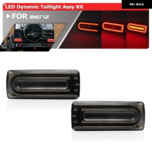 スモーク アップグレード 交換用 LED テールライト ASSY キット ベンツ Gクラス W463 1990-2018 ブレーキ/ ダイナミックウィンカー /ランニングランプ