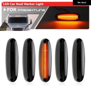 5X スモーク屋上キャブ クリアランス ライト 2011-2016 フレイトライナー アーゴシー 2008-2014 カスカディア LED キャブ ルーフ マーカー ランニング