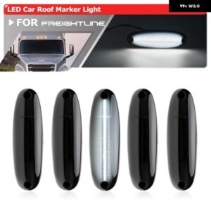 スモークホワイト/ アンバー LED キャブルーフ マーカーランニングクリアランスライト交換 2011-2016 フレイトライナー アーゴシー 2008-2014