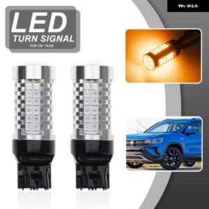VW タオス 2022 2023 2024 T20 7440 WY21W CANBUS アンバー LED フロント ウィンカーライト ウィンカー 電球 交換