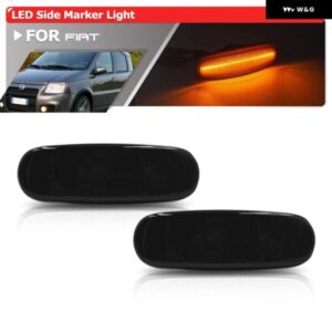 スモークレンズ LED クリアランスサイド マーカーライト フィアット パンダ 169 312/319 グランデプントアバルト 199 プントエボアバルト 199 リネア 323