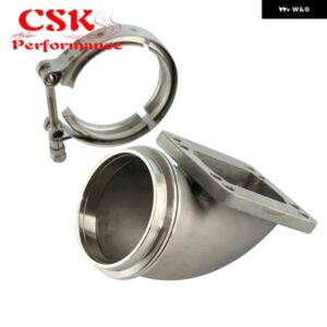 76MM 3インチ VBAND 90 度鋳造エルボアダプタフランジ T3 T4 ターボ + クランプ