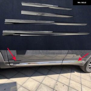 ABS クロームアクセサリーサイドストリップ トリム カバー フィアット 500X 2015-18 ドアボディモールディング 4個