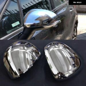フィアット 500X 2014-19 ABS クロームサイド ウイング フェンダーバック ミラー ドア ミラー キャップ トリム カー スタイリング 2個